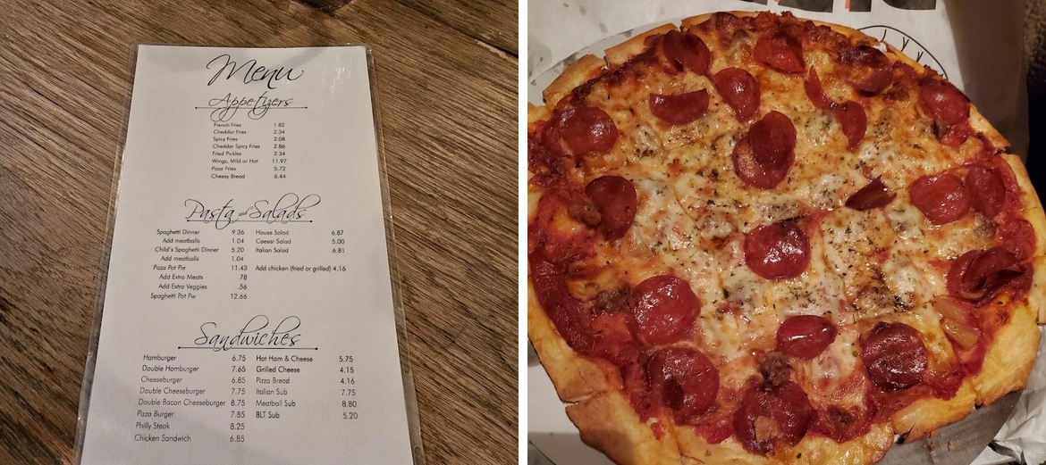 Skyway Pizza Menu
