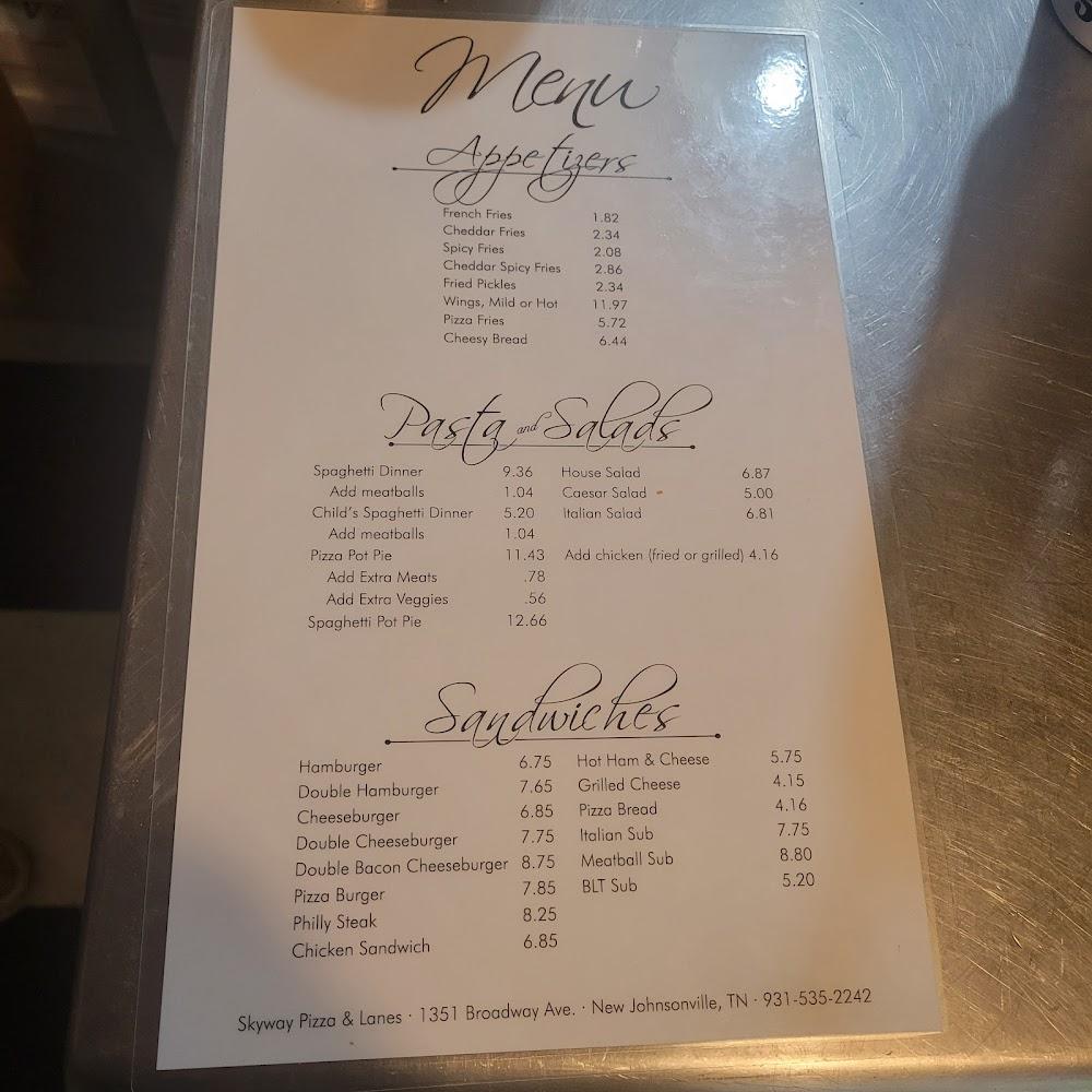 Skyway Pizza Menu image 1