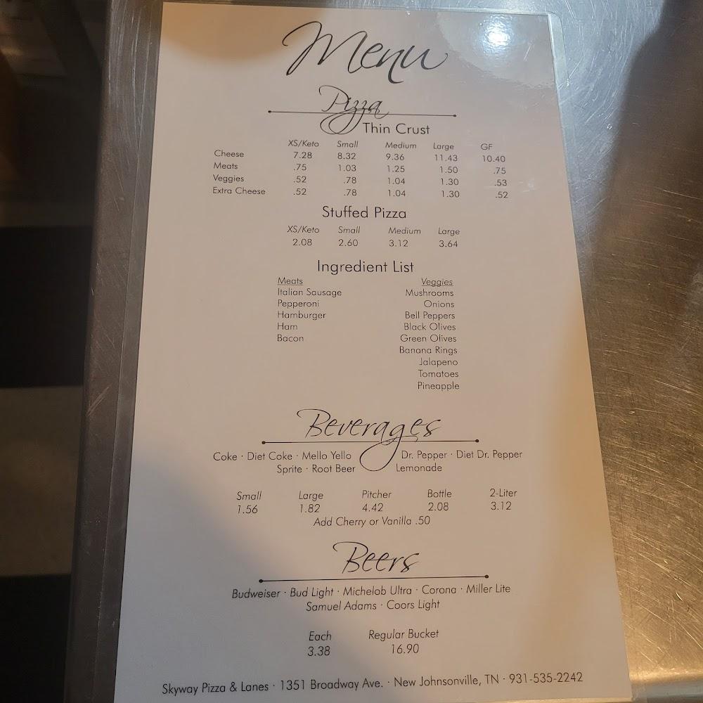 Skyway Pizza Menu image 2